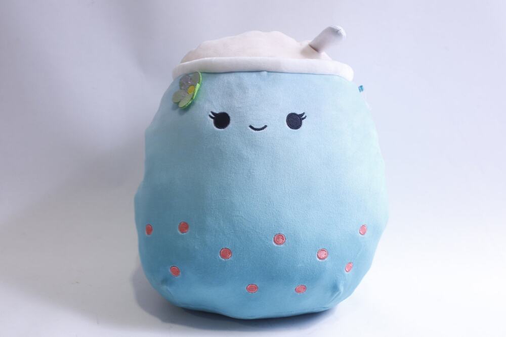 Squishmellows, Original, Bubble Tea, Plush, Blue, Soft Toy, Cuddly, Huggable,